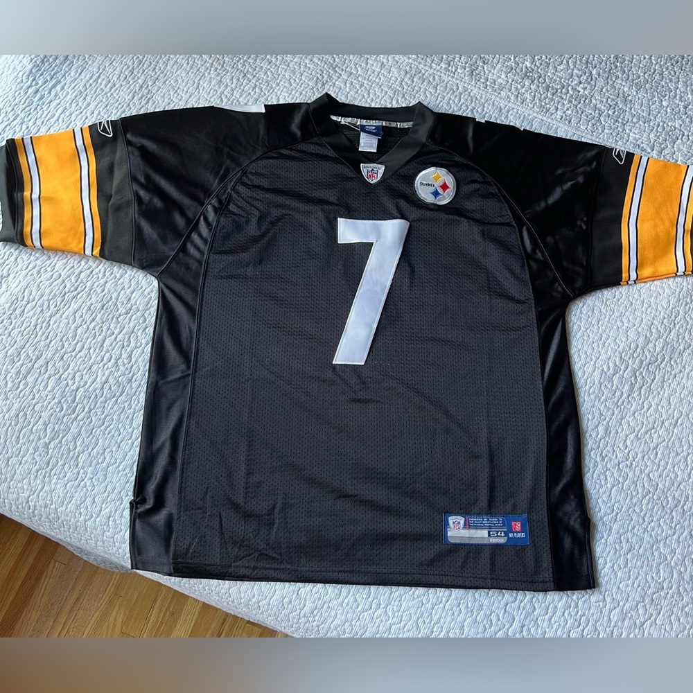 Onfield Reebok Pittsburgh Steelers #7 Roethlisberger Men’s Jersey size 54